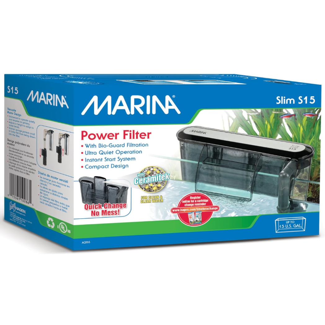 Marina Slim Filter S15 For Aquariums up to 57L (15 US Gal)