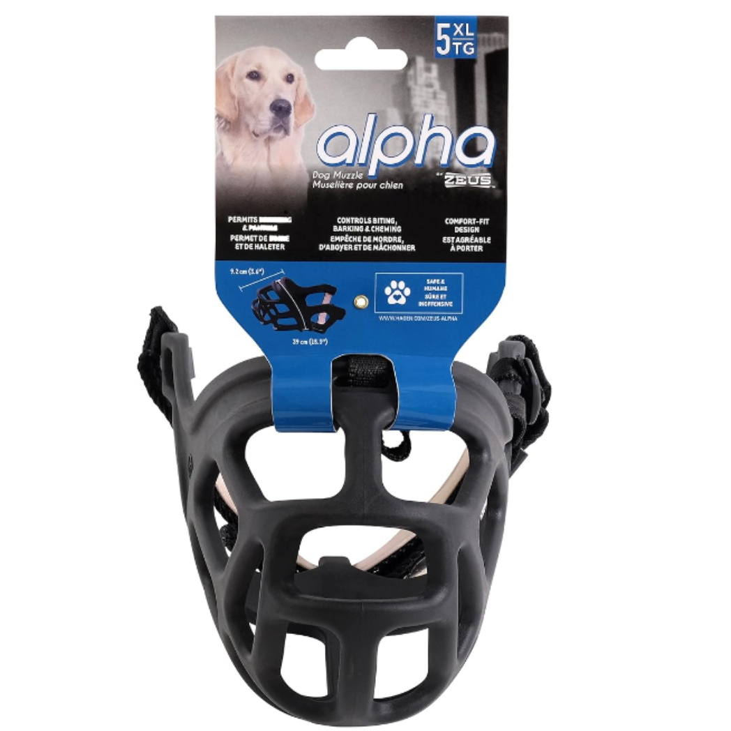 Zeus Alpha Dog Muzzle - X-Large, Black