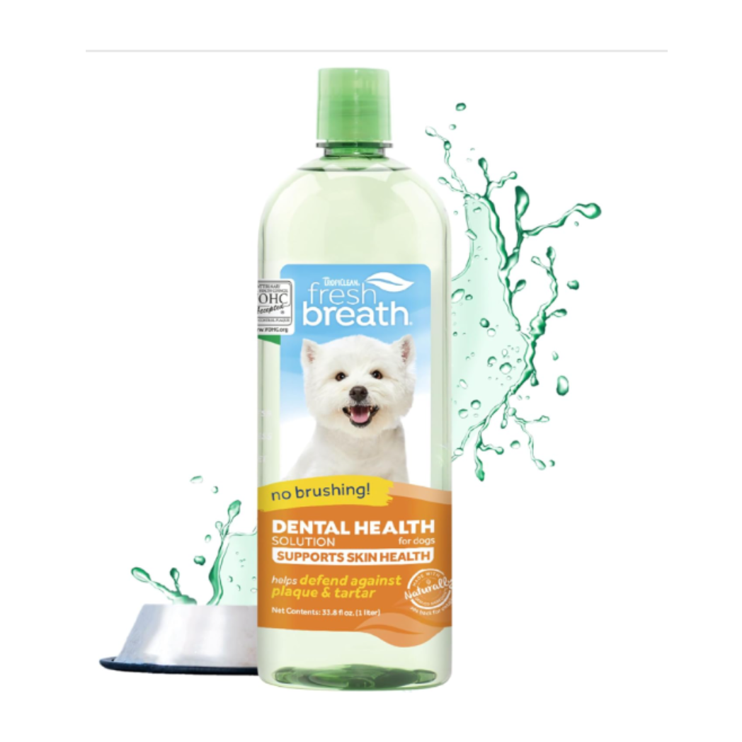 TropiClean Fresh Breath Supports Skin Health Skin & Coat 33.8oz