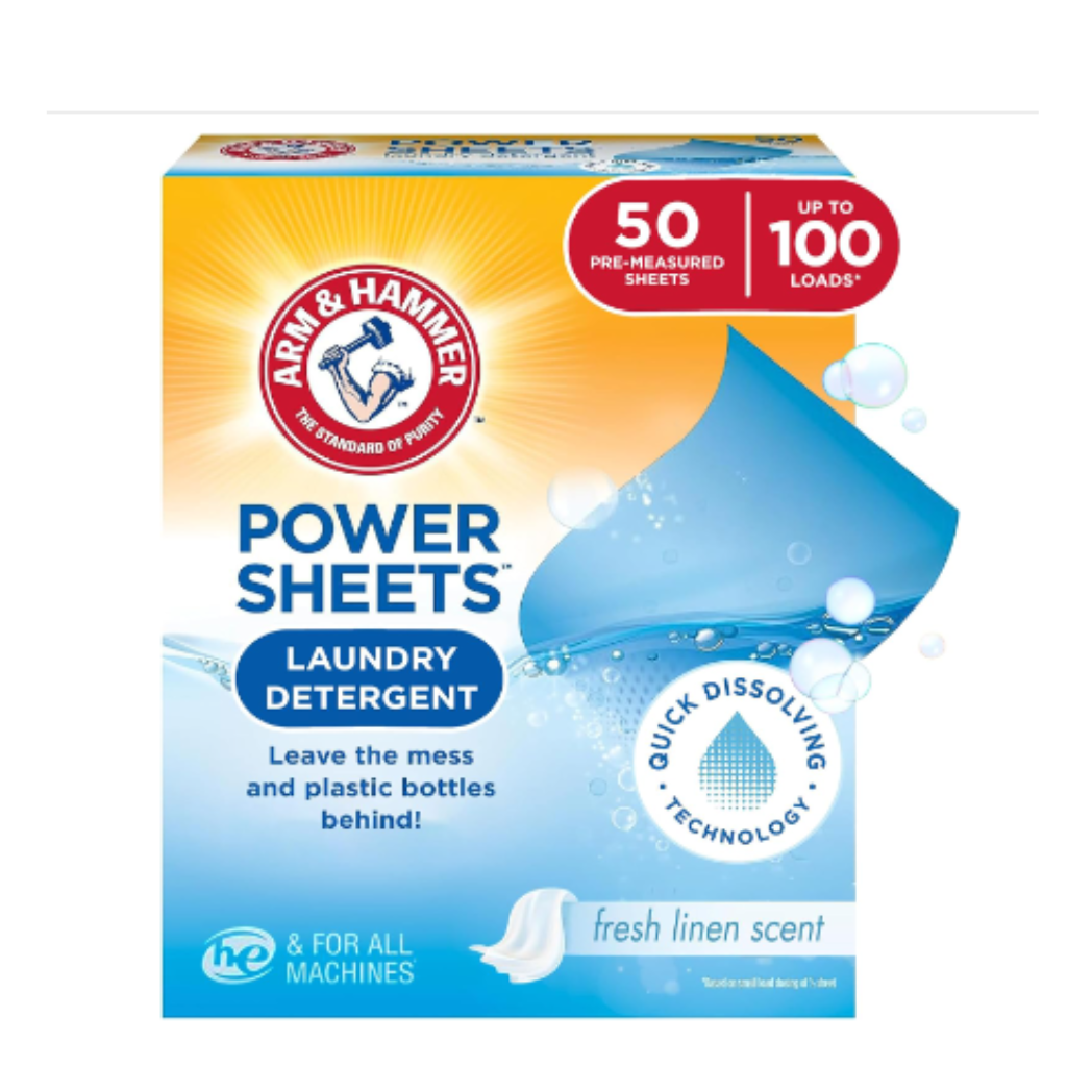 Arm & Hammer Power Sheets Laundry Detergent 50ct