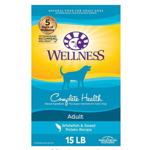 Wellness Complete Health Adult Grained Whitefish & Sweet Potato - 15 lbs.