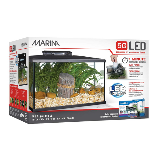 Marina 5G LED Glass Aquarium Kit - 19 L (5 US gal)