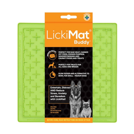 LickiMat Classic Buddy Slow Feeder for Dogs 8x8-inches - Green