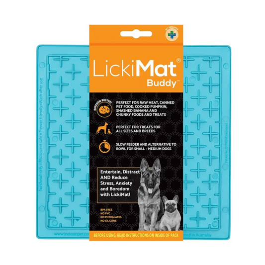 LickiMat Classic Buddy Slow Feeder for Dogs 8x8-inches - Turquoise