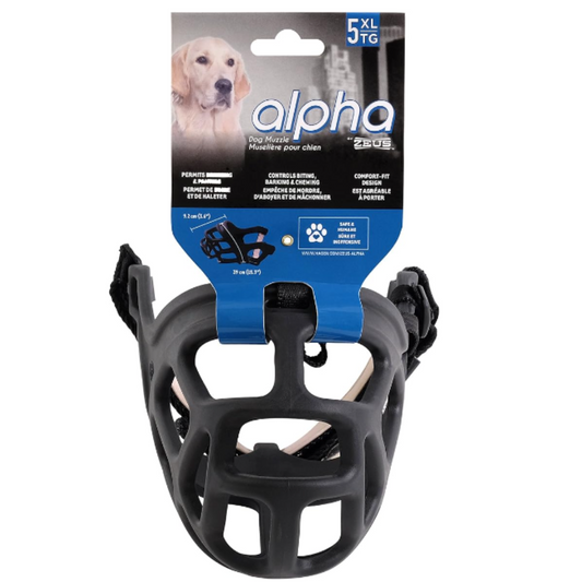 Zeus Alpha Dog Muzzle - X-Large, Black