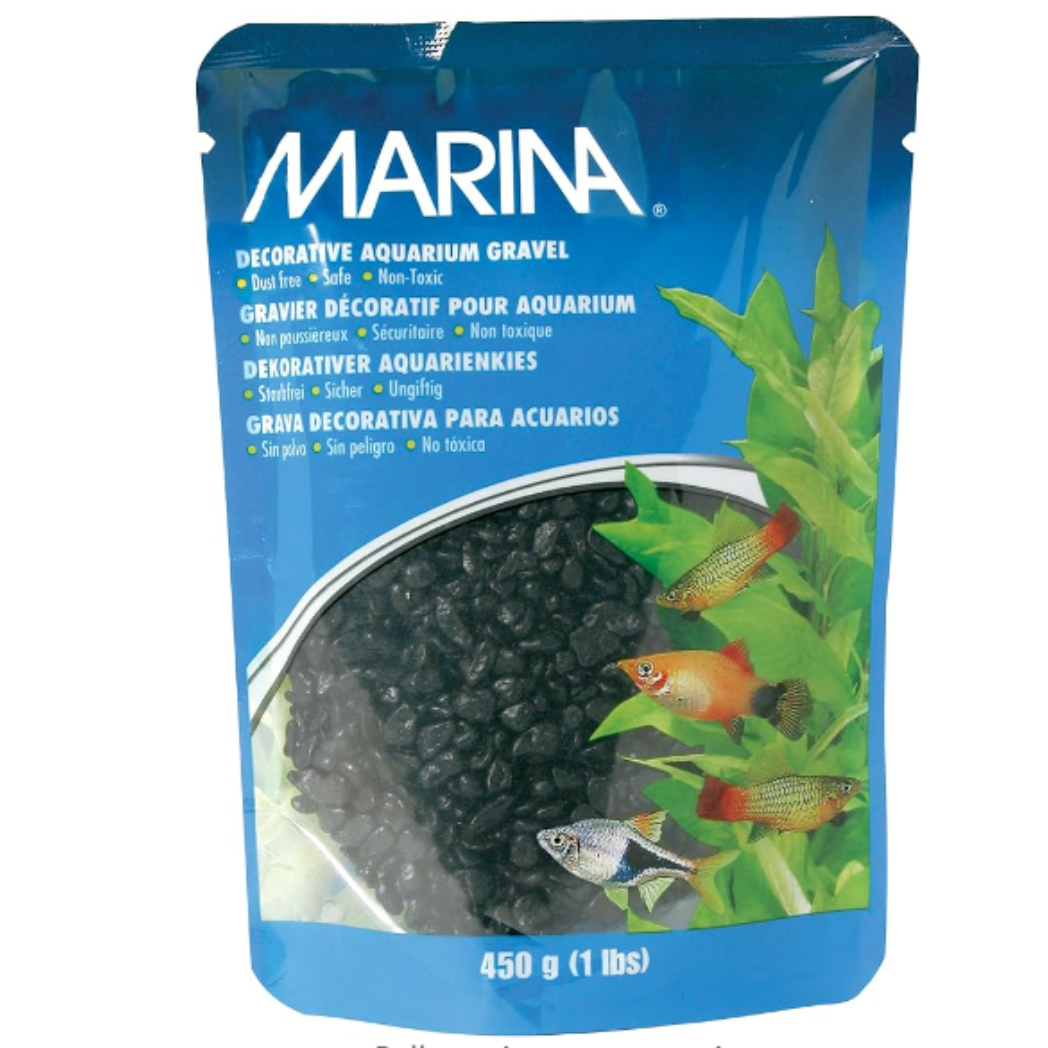 Marina Black Decorative Aquarium Gravel - 450 g (1 lb)