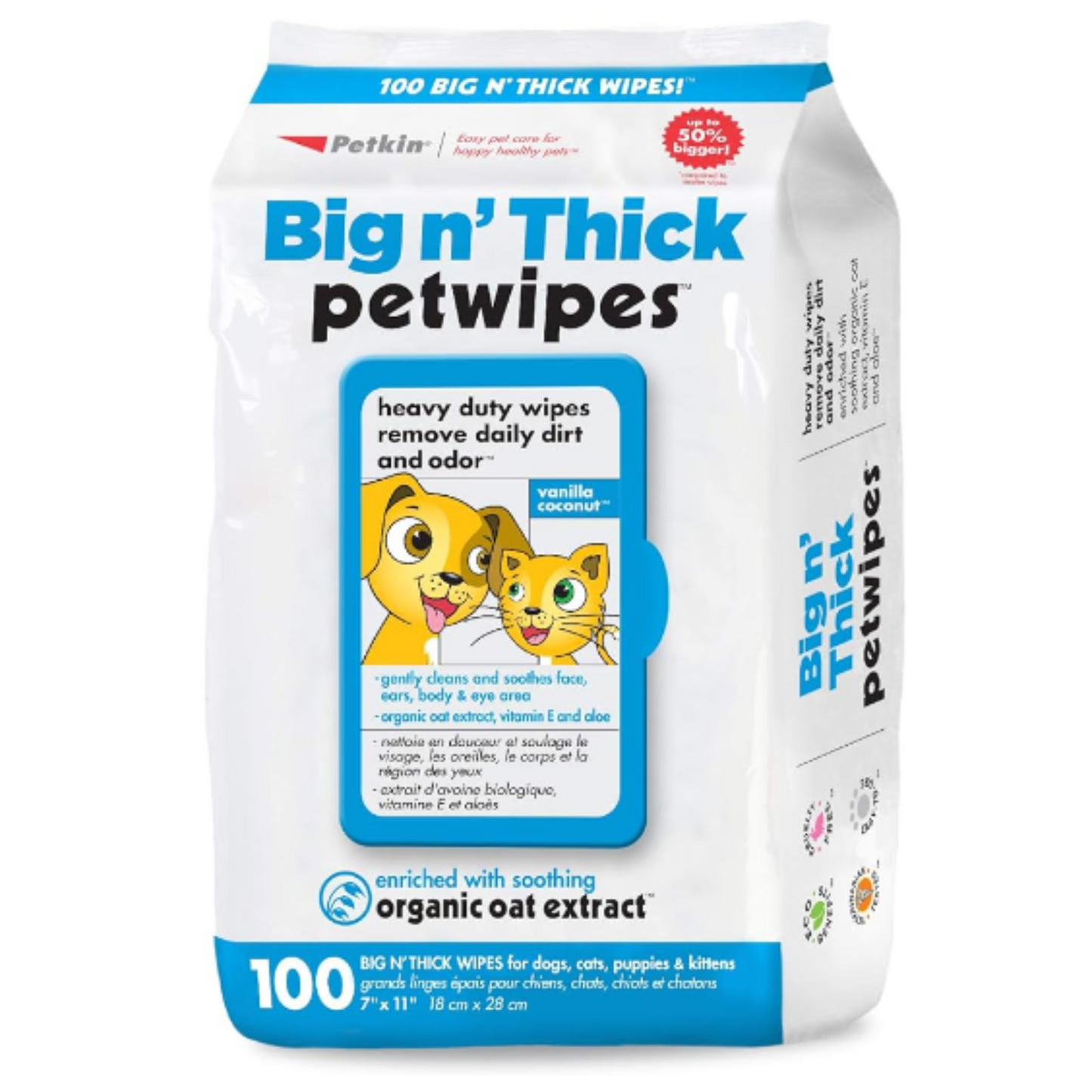 Petkin Big N' Thick Petwipes - 100 ct.