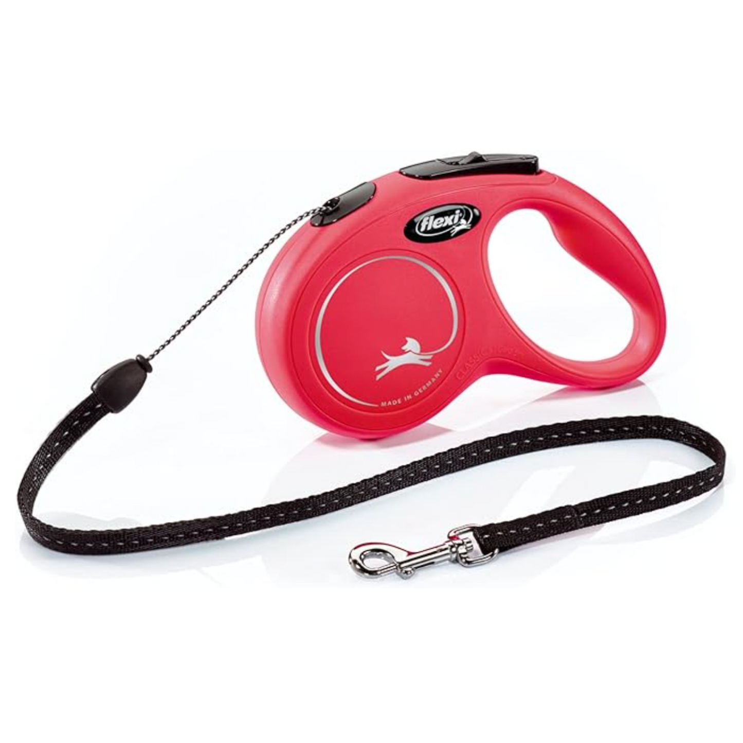 Flexi New Classic Retractable Cord Leash for Dogs - 26 ft. Medium, Red