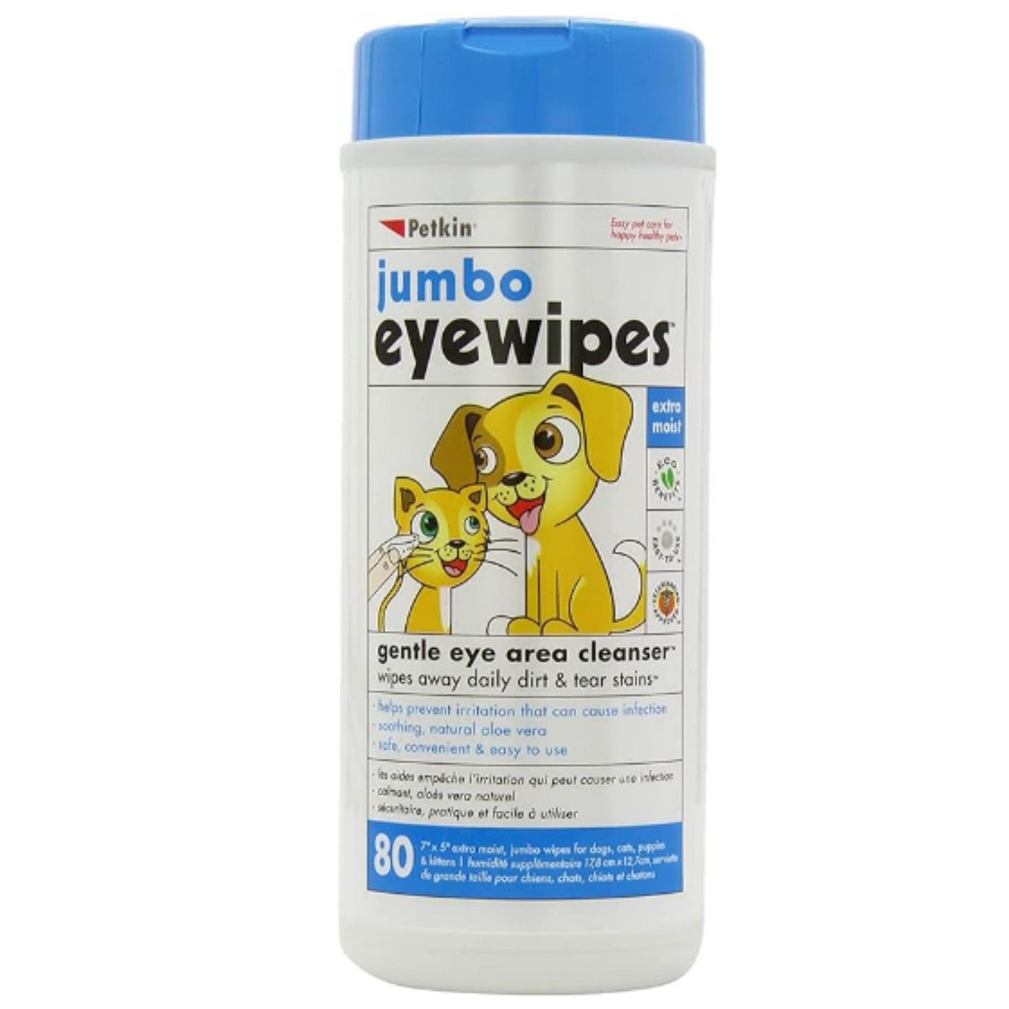 Petkin Jumbo Pet Eye Wipes - 80 ct.