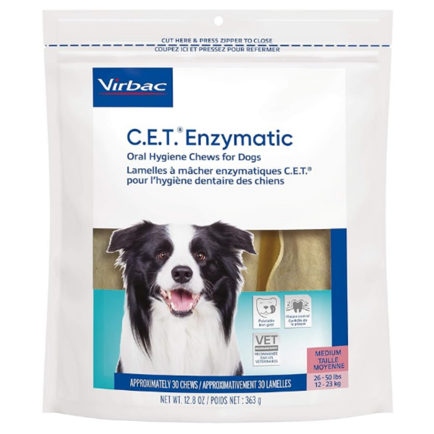 Virbac CET Enzymatic Oral Hygiene Chews, Beef - 12.8 oz