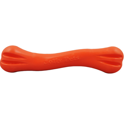 Jolly Pets 9-inch Bone, Orange, Large