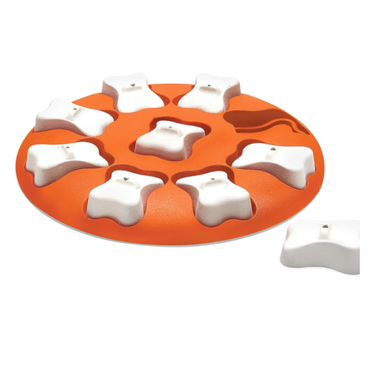 Outward Hound Smart Interactive Treat Puzzle Dog Toy Level 1 Beginner, Orange