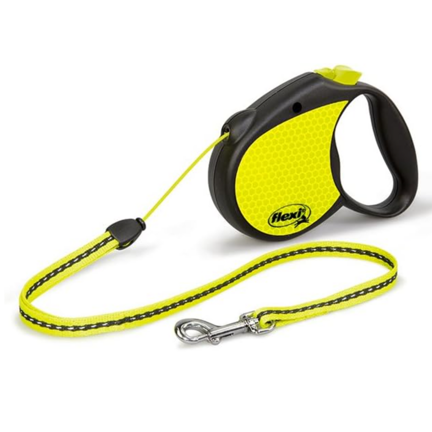 Flexi Neon Reflect Retractable Cord Leash for Dogs - 16 ft. Medium, Yellow