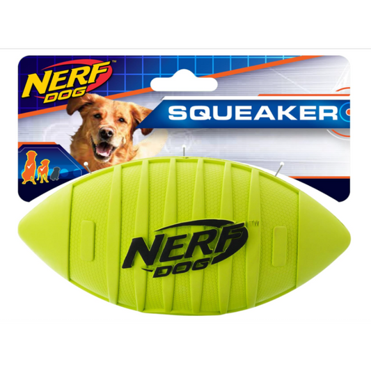 Nerf Dog Blitz Squeak Football - Medium/Large, Green