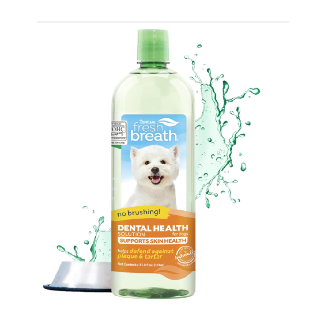 TropiClean Fresh Breath Supports Skin Health Skin & Coat  33.8oz