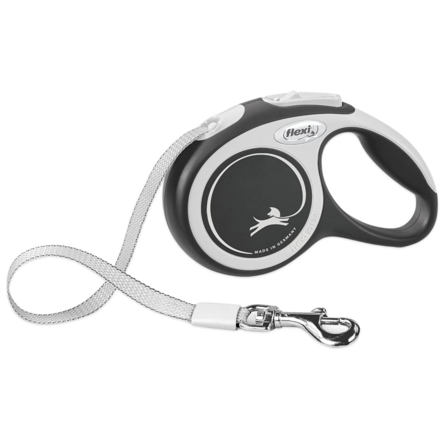 Flexi New Comfort Retractable Tape Leash for Dogs - 26 ft. Large, Black