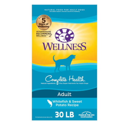 Wellness Complete Health Adult Grained Whitefish & Sweet Potato - 30 lbs.