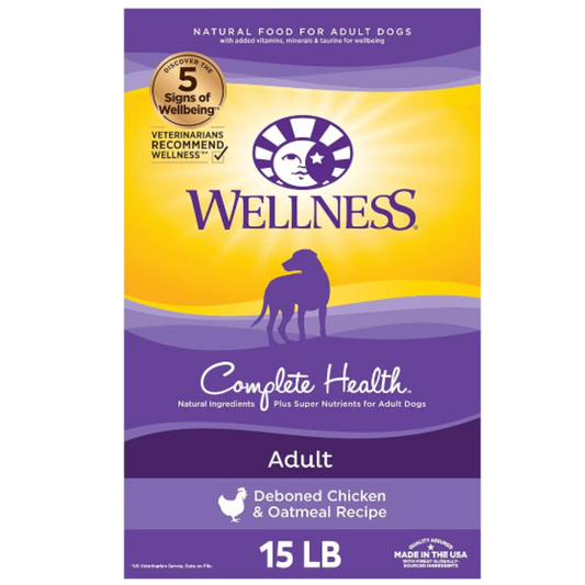 Wellness Complete Health Adult Grained Deboned Chicken & Oatmeal - 15 lbs.