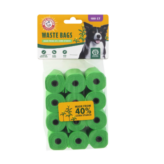 Arm & Hammer Durable Disposable Dog And Cat Waste Bags Refill Green