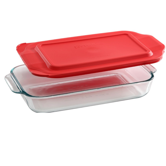 Pyrex Basics 2 QT Clear Glass Baking Dish with Lid