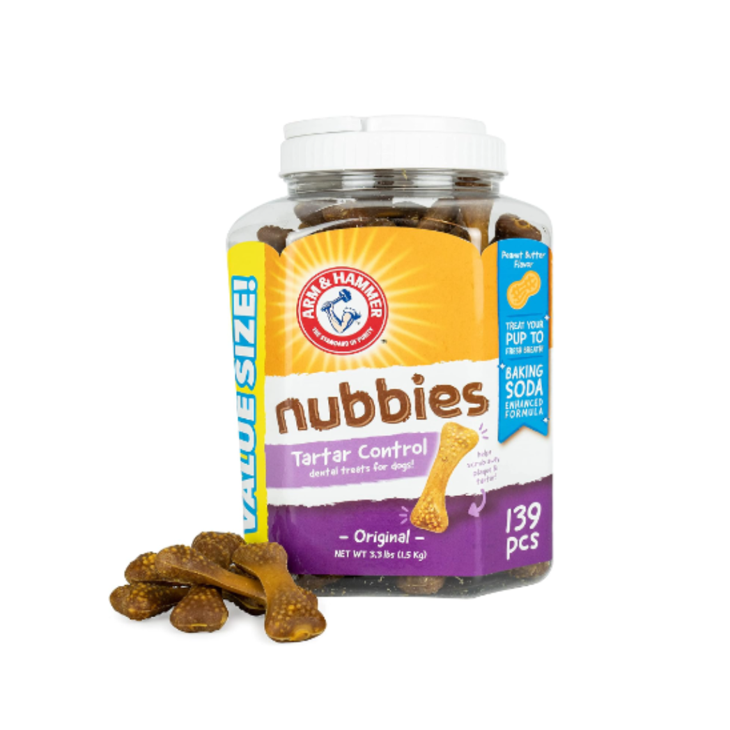 Arm & Hammer  Nubbies Dental Treats for Dogs  Peanut Butter 139 pcs