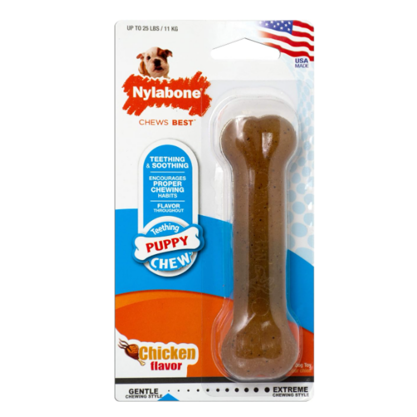 Nylabone Puppy Chew Bone Chicken Flavor - Small/Regular