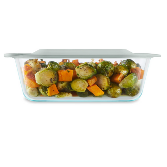 Pyrex Deep 8x8 Inch Glass Baking Dish with Plastic Lid