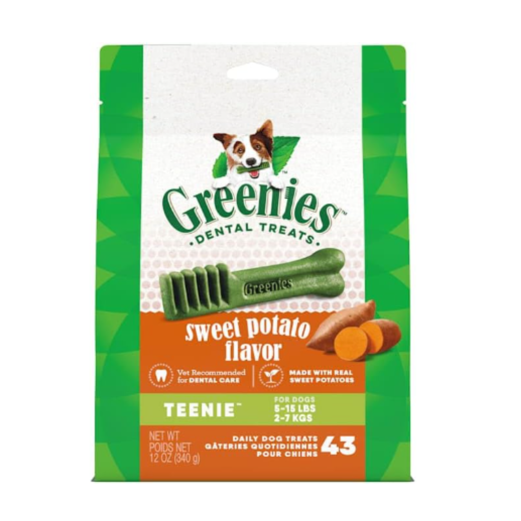 Greenies Teenie Natural Sweet Potato Flavor Dental Dog Treats, 12 oz., Treats 43