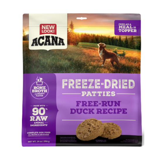 ACANA Freeze Dried Dog Food & Topper, Grain Free High Protein Duck, 14oz