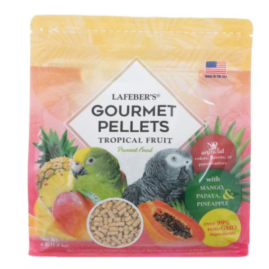 LAFEBER'S Tropical Fruit Gourmet Pellets Pet Bird Food 4 lb