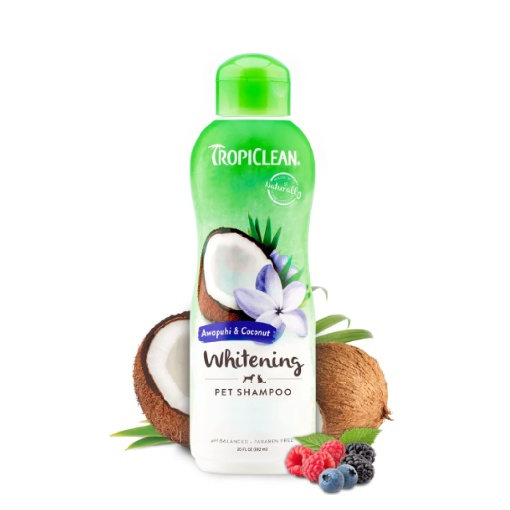 TropiClean Awapuhi Coconut Whitening Dog Shampoo   20oz