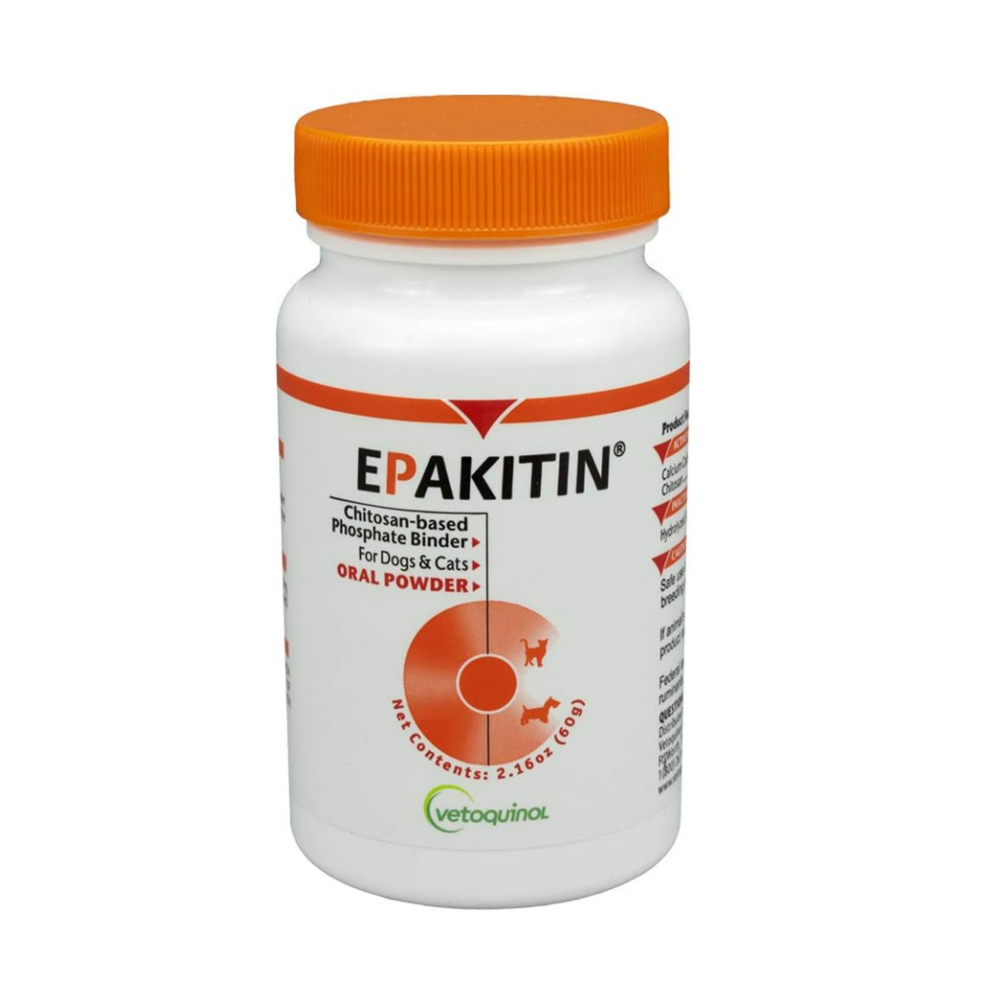 Vetoquinol Epakitin Renal Support Supplement Powder for Cats & Dogs - 60g