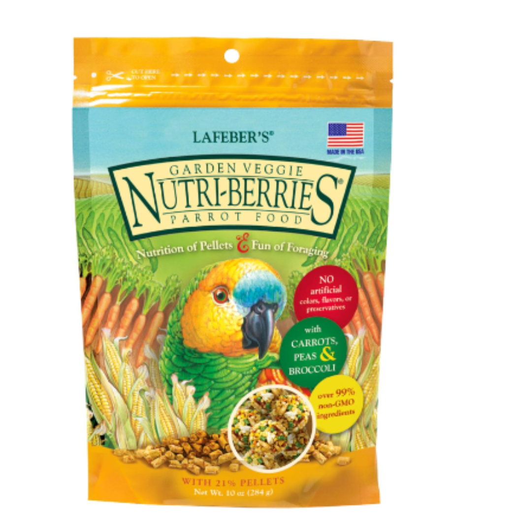 Lafeber's Gourmet Garden Veggie Nutri-Berries for Parrots 10 oz Bag