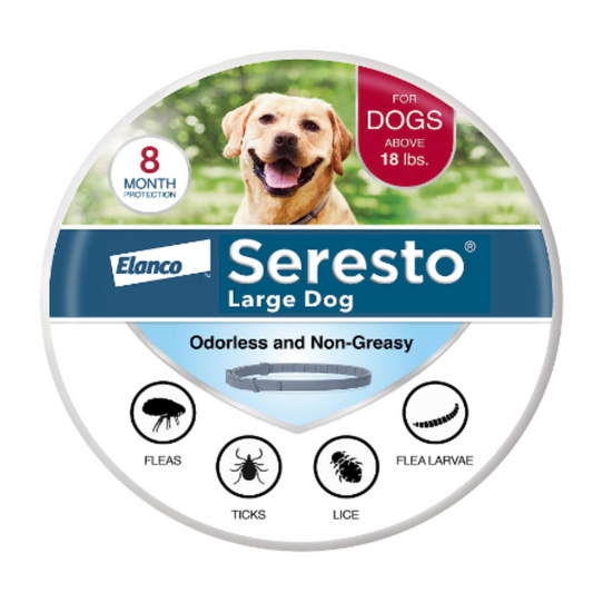 Seresto Large Dog Vet-Recommended Flea & Tick Treatment & Prevention Collar for Dogs Over 18 lbs